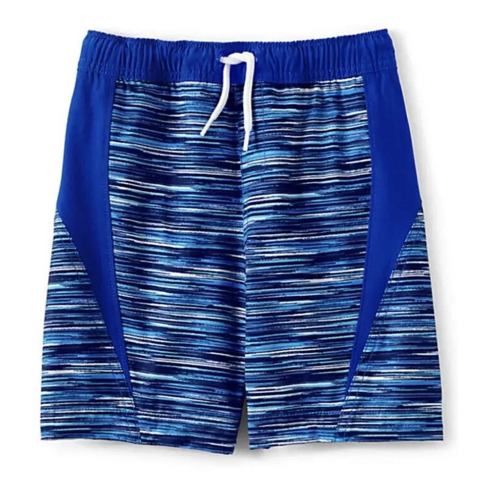 NWT Lands' End‎ Boys Swim Trunks Swim Bottoms Size X-Small (4-5) Quick Dry NWT